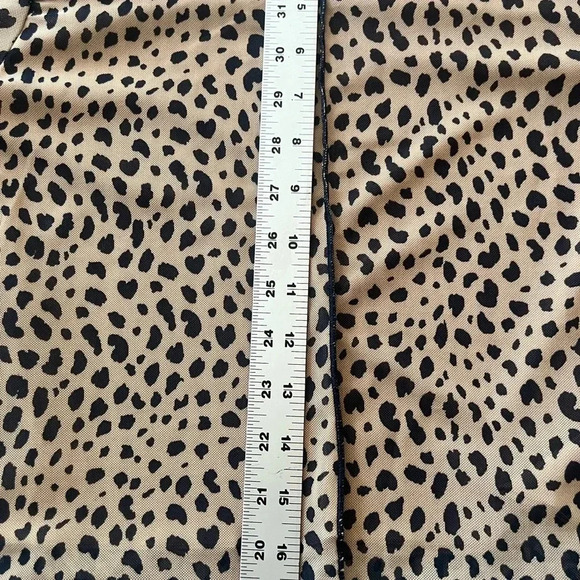 KIRIOUS Cheetah Print Sheer Mesh crew neck Crop Top exposed stitching| S goth - Picture 9 of 9